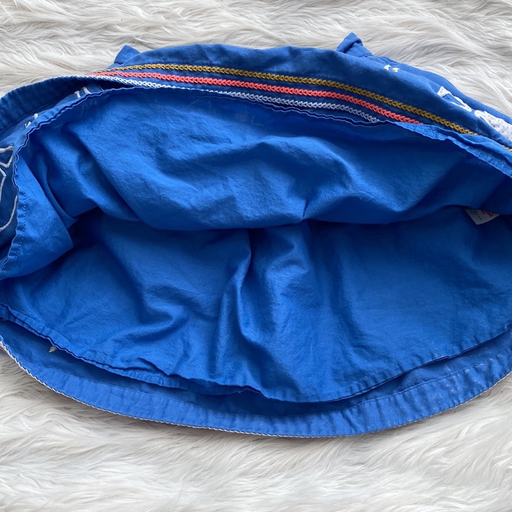 Mini Boden | Blue Unicorn Applique Skirt - Picture 15 of 16